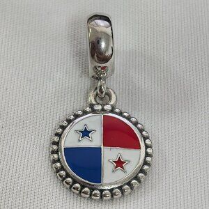 Panama Flag  Exclusive Charm Pendant, S925 Silver Jewelry